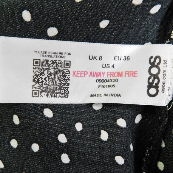 ASOS Women Shirt Black White 4 - Picture 5 of 6